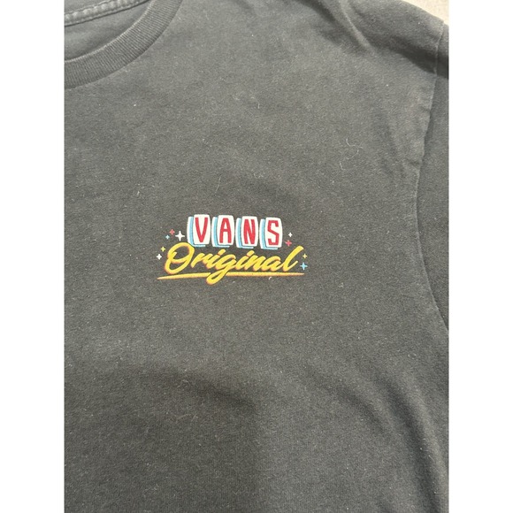 Vans T Shirt Mens XL Black Original Classic Style Short Sleeve Crew Neck EUC - Picture 2 of 9